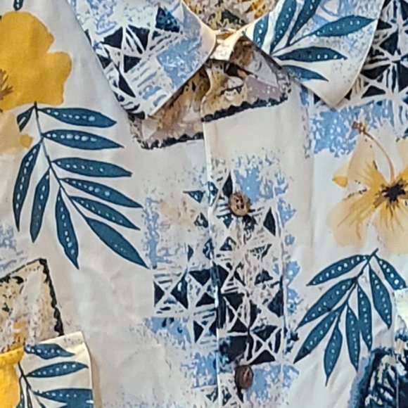 Vintage Roundtree & Yorke Shirt Mens Large Short Sleeve Hawaiian Fauna Casual 4X - Picture 5 of 8